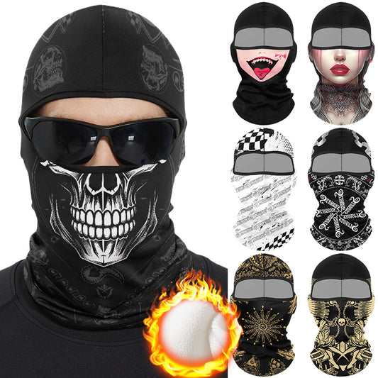 Cycling Windproof Hood Autumn and Winter Fleece Warm and Cold Hat