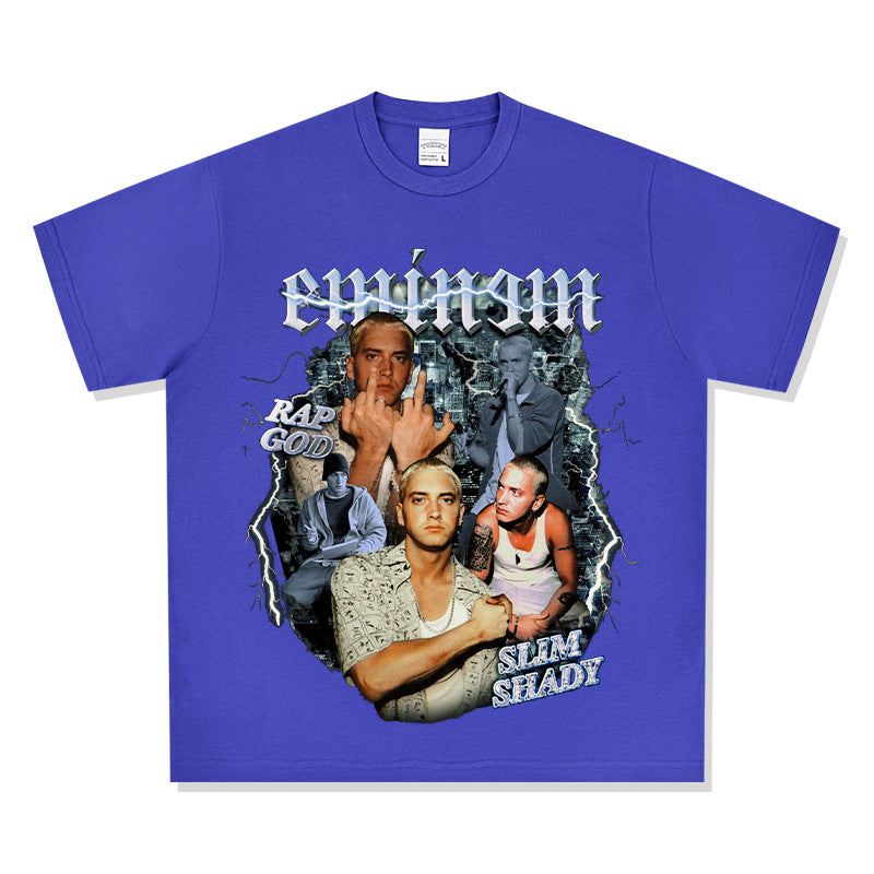 New york hip hop shop BC hip hop Eminem print short sleeve t-shirt