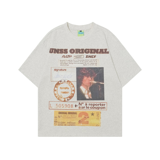 90s West Coast Hip Hop Fashion T Shirts Vintage Characters Old Design Half Sleeve Top