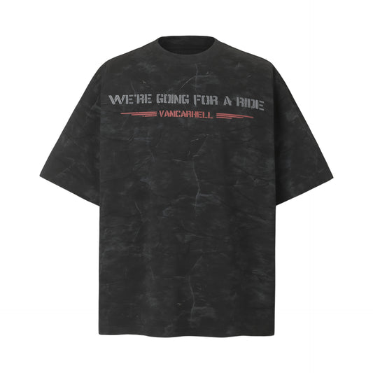 Hip Hop Clothing Summer Hip Hop Wash Tie Dye Old Short Sleeve T-Shirt