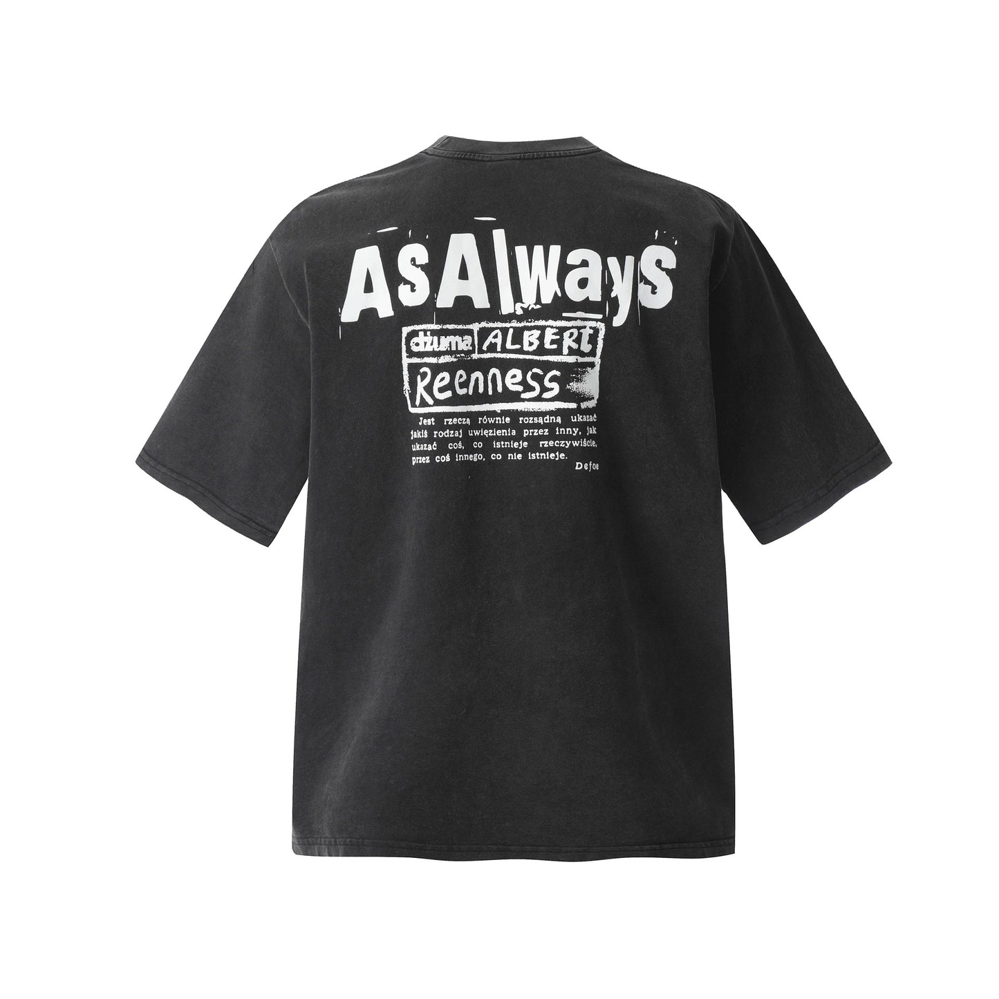 Unisex T-shirts Summer Washed Old Pattern Men's Loose Short Sleeve T-Shirt