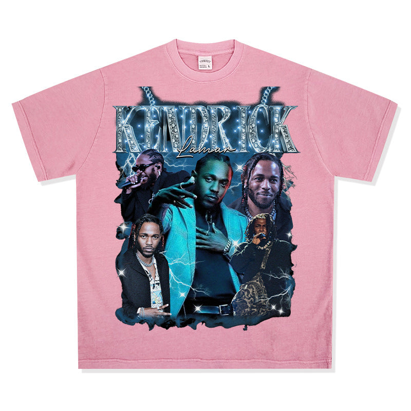 New york hip hop shop vintage hip hop kendrick la print short sleeve t-shirt