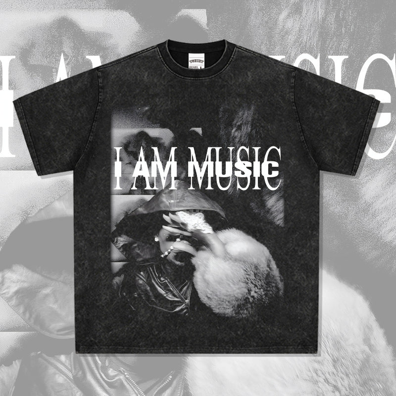 New york hip hop shop vintage hip hop playbois carti print short sleeve t-shirt