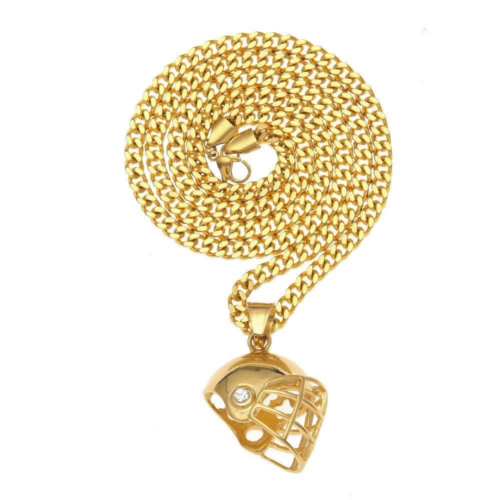 Jewelry Hip Hop Necklace Boxing Gloves Helmet Jersey Axe Hammer Pendant Necklace