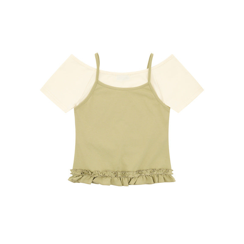US drip outfits Summer Vintage Casual Loose Short Sleeve T-Shirts