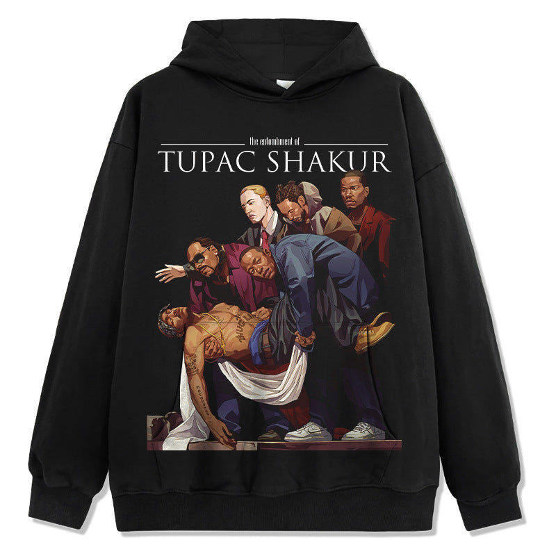 New york hip hop shop tupac shakura hooded sweater