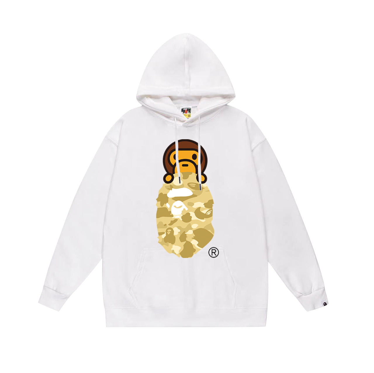 Ape Hoodie Autumn/Winter Letter Print Loose Hoodie Pullover Ape Sweater