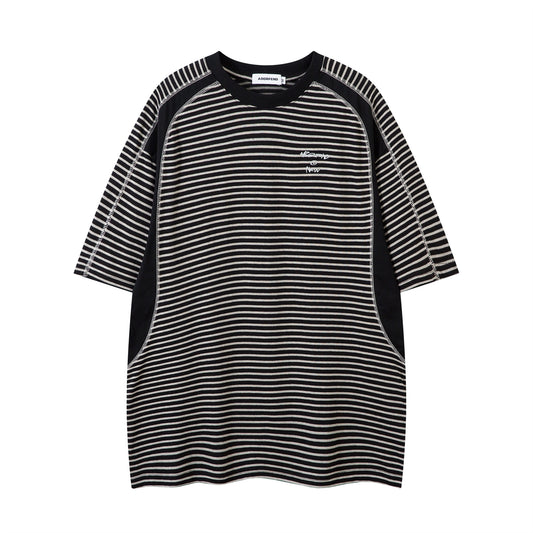 Distorted vintage short-sleeved summer loose casual top