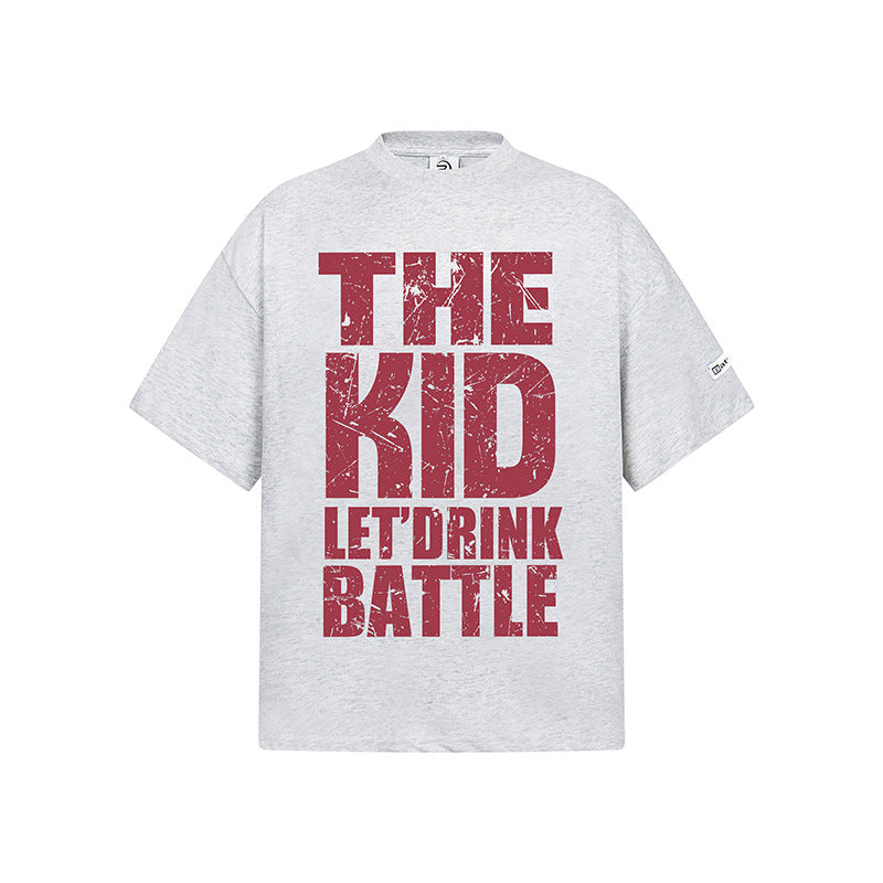 Hip Hop Clothes New York Vintage Alphabet Print Crew Neck Short Sleeve T-Shirt
