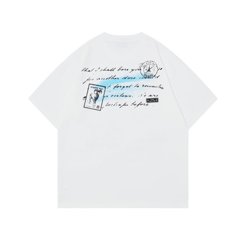 Camisetas streetwear Summer Vintage Casual Loose Short Sleeve T-Shirt