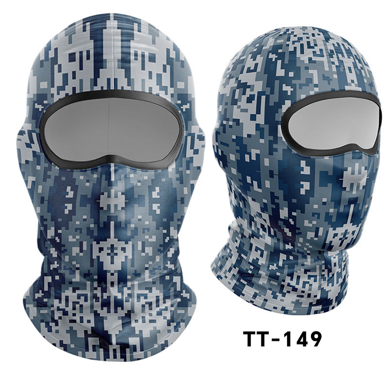 Cycling Windproof Hood Camouflage Python Ice Silk Mask Sunscreen Windproof