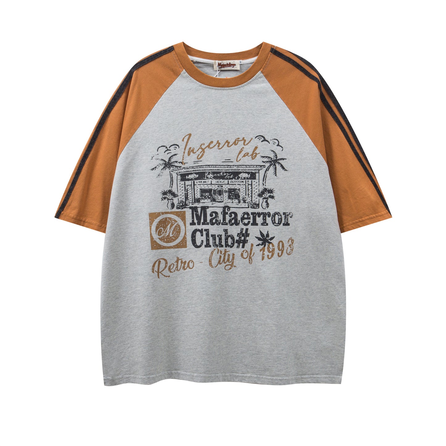 Vintage tarz t shirt vintage alphabet print short sleeve t-shirt