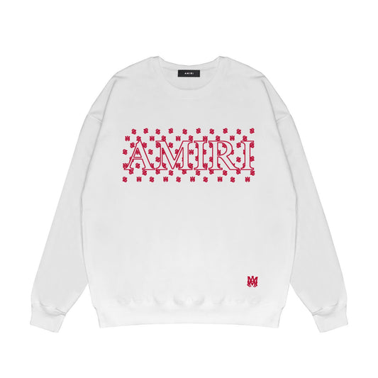 Amiri Long Sleeved Shirt Fashion Brand Crew Sweatshirts round Neck Sweater