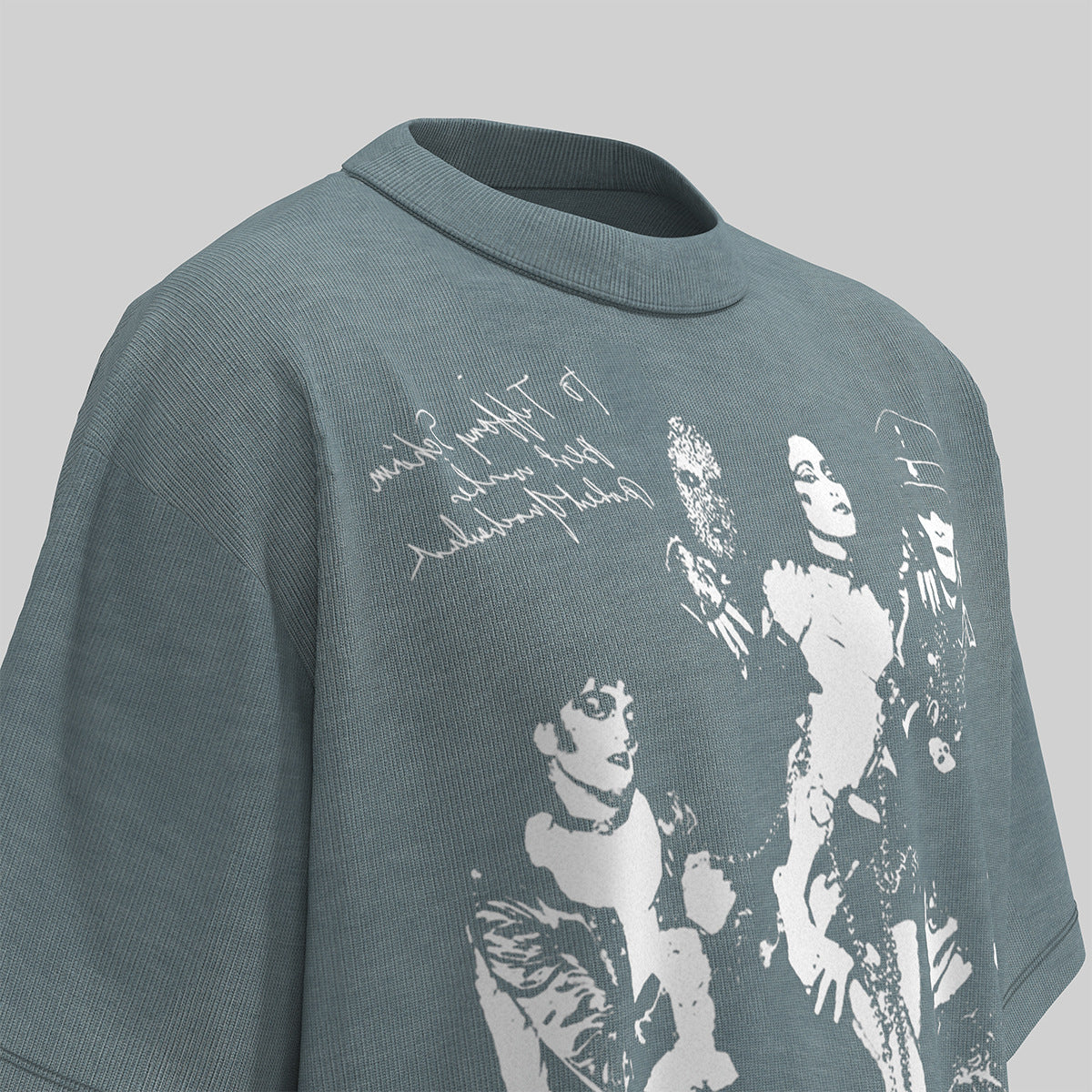 Hustle vintage summer hip hop character print t-shirt