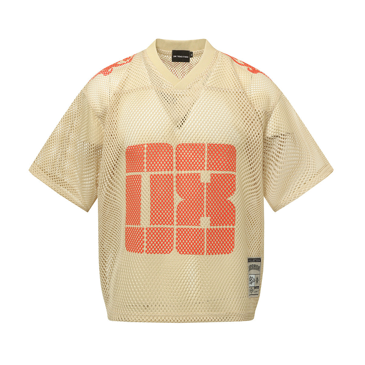 Remeras rock nacional summer short-sleeved hiphop mesh hollowed-out sports T-shirt