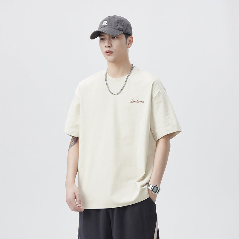 Men T-shirts Short Sleeve Summer Vintage Loose Top