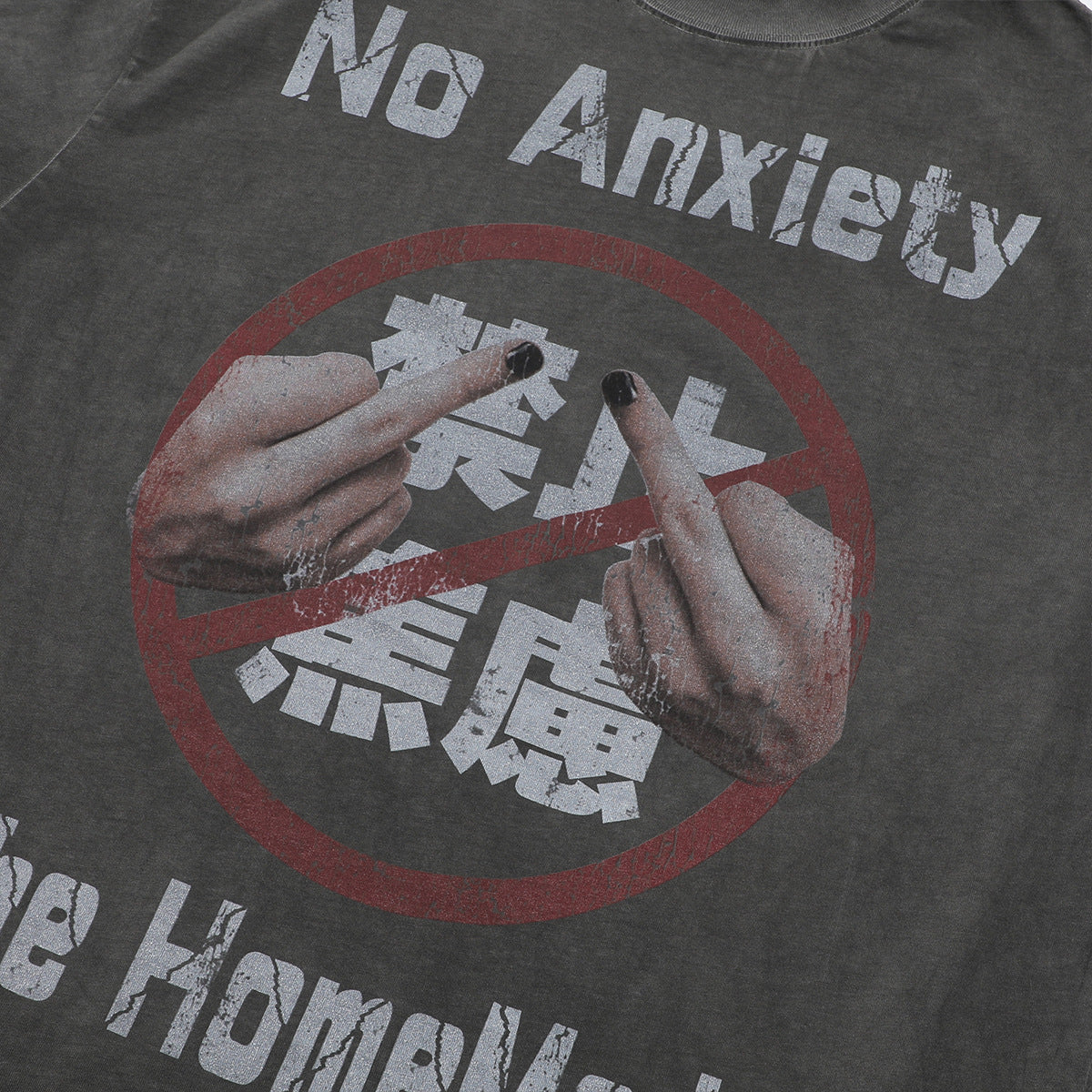 Hip hop shirt washed t-shirt short sleeve
