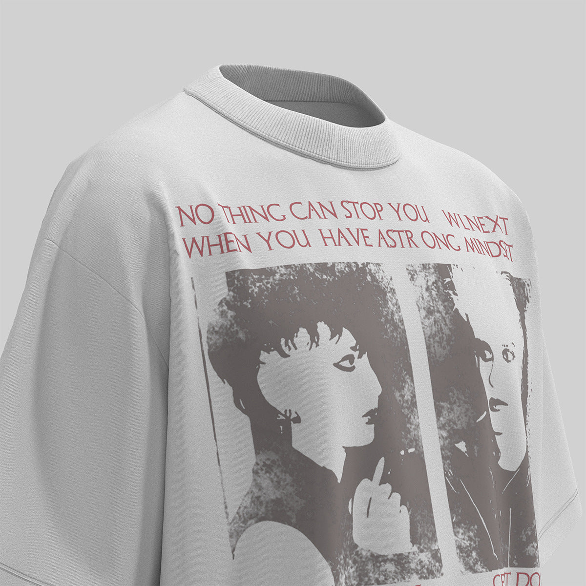 Hustle vintage summer hip hop character print t-shirt short sleeve