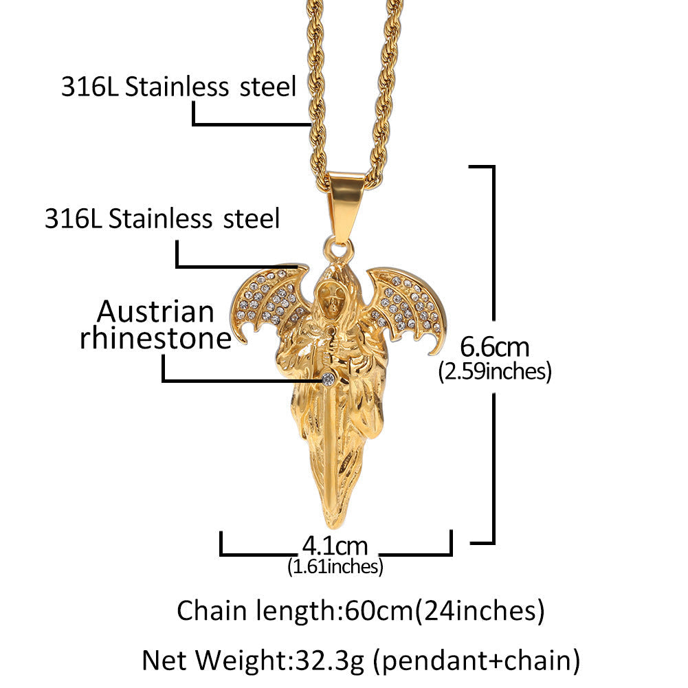 Jewelry Creative Cross Pendant Necklace Animal Cannabis rapper Dog Tags