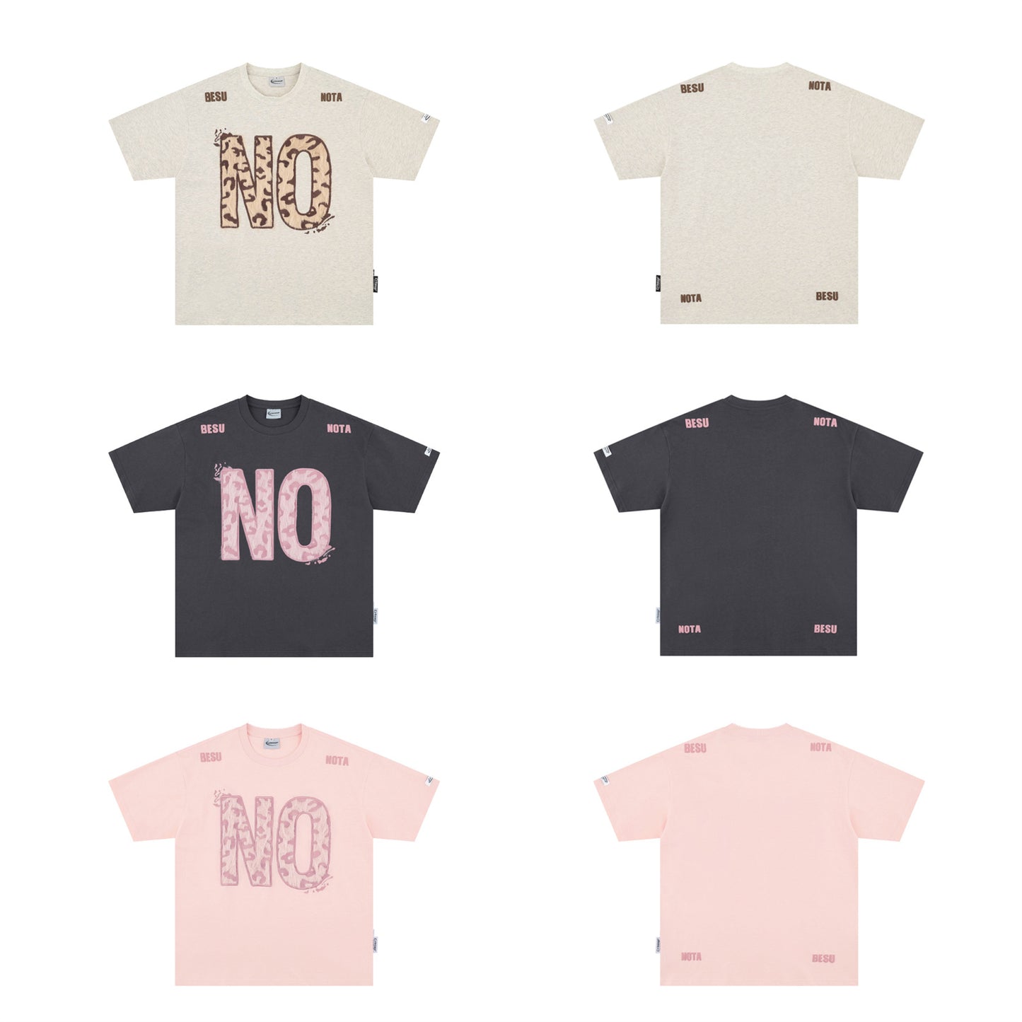 Distorted vintage letter embroidered short sleeve t-shirt summer loose top
