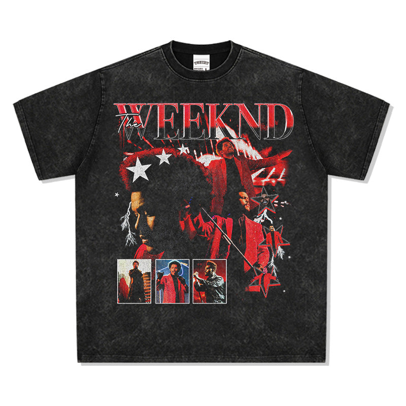 New york hip hop shop vintage hip hop The Weeknd print short sleeve t shirt
