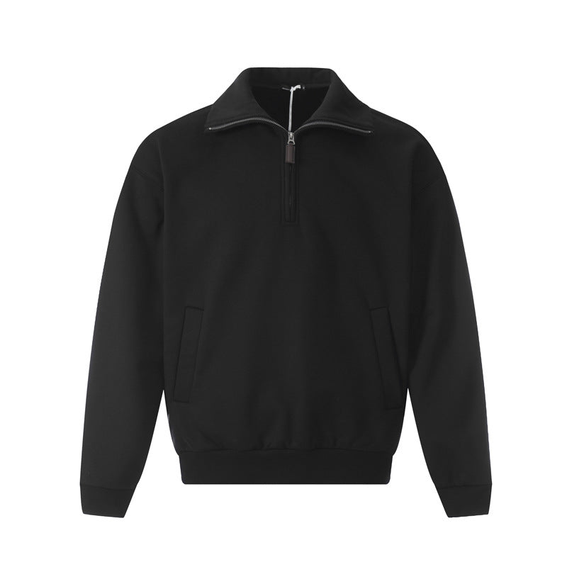 Streetwear Hoodie Zip-Up Lapel Sweater Winter Loose Casual Top