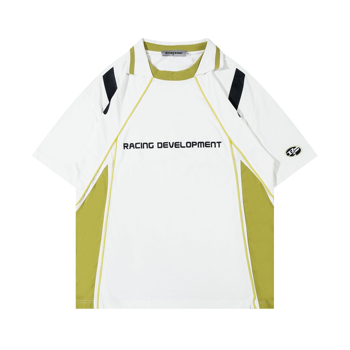 Racing oversized t shirt compound locomotive style t-shirt short sleeve