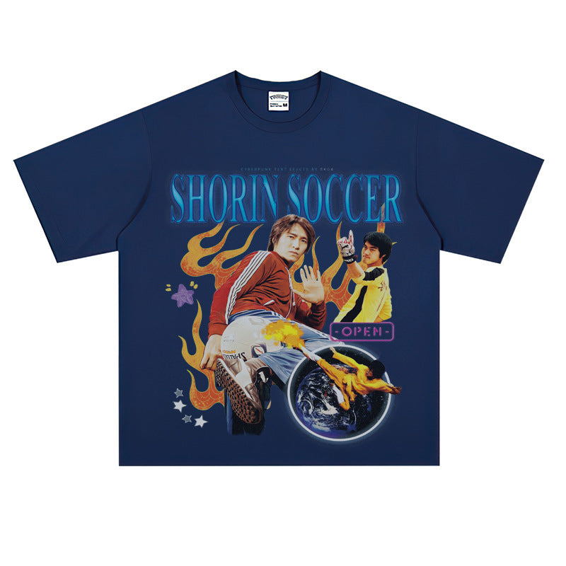 Film Star T Shirt Stephen Chow Short Sleeve American Retro T-shirt Men and Women