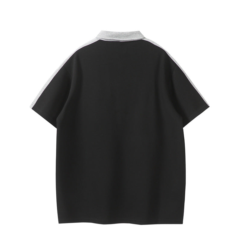 Stone Wash T shirt Polo shirt