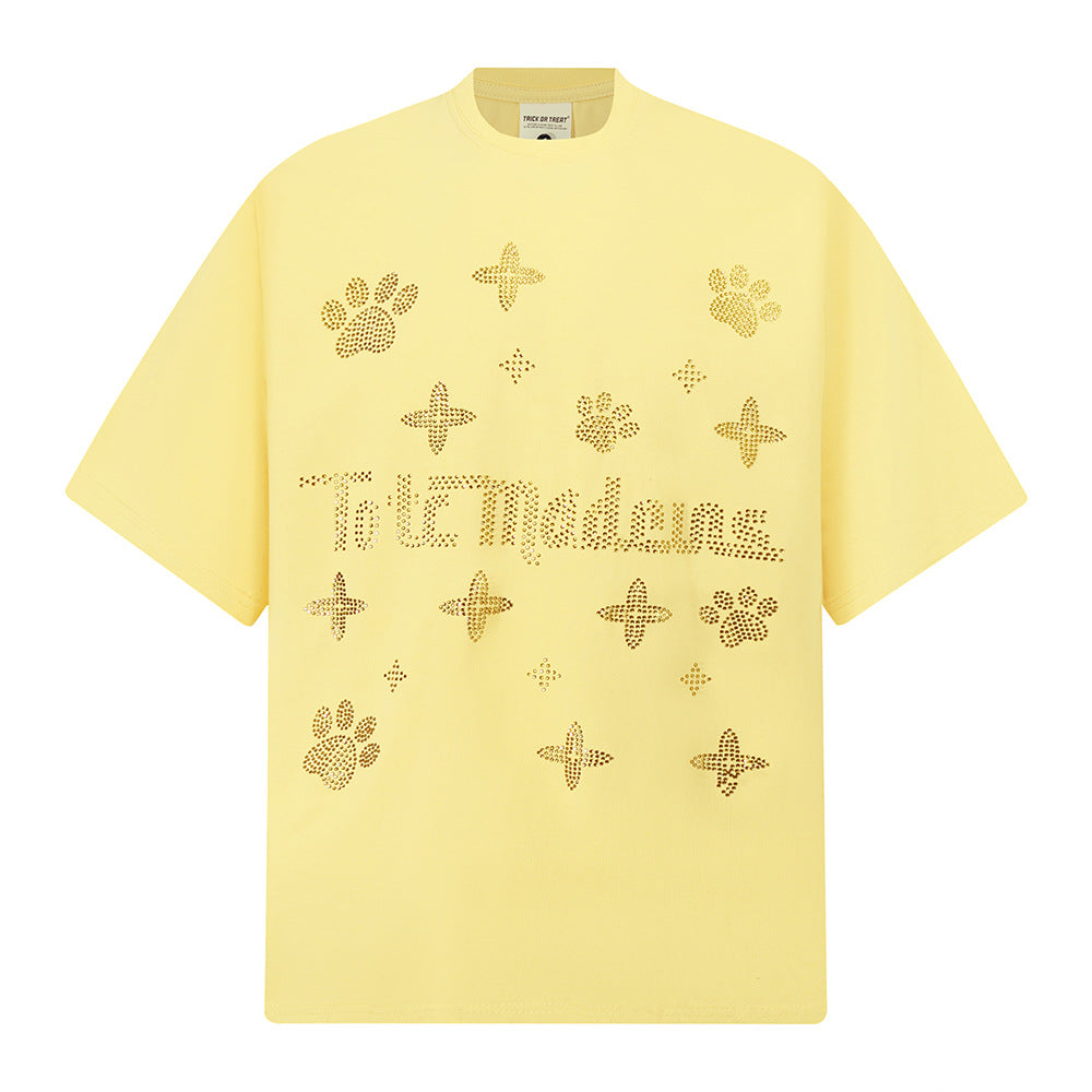 Hip hop shirt round neck loose casual t-shirt short sleeve