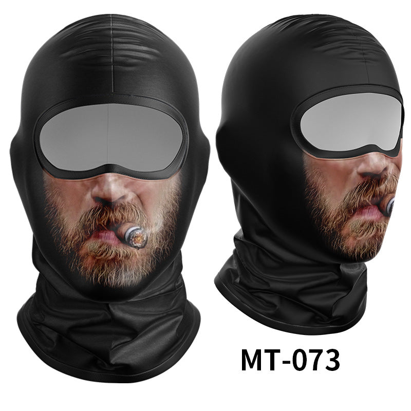 Cycling Windproof Hood Breathable Sunscreen Men's and Women's Ice Silk Fabric