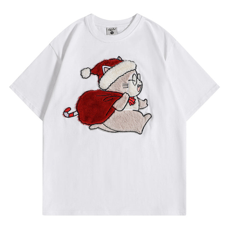 Camisetas streetwear Summer Vintage Pussy Casual Loose Short Sleeve T-Shirt
