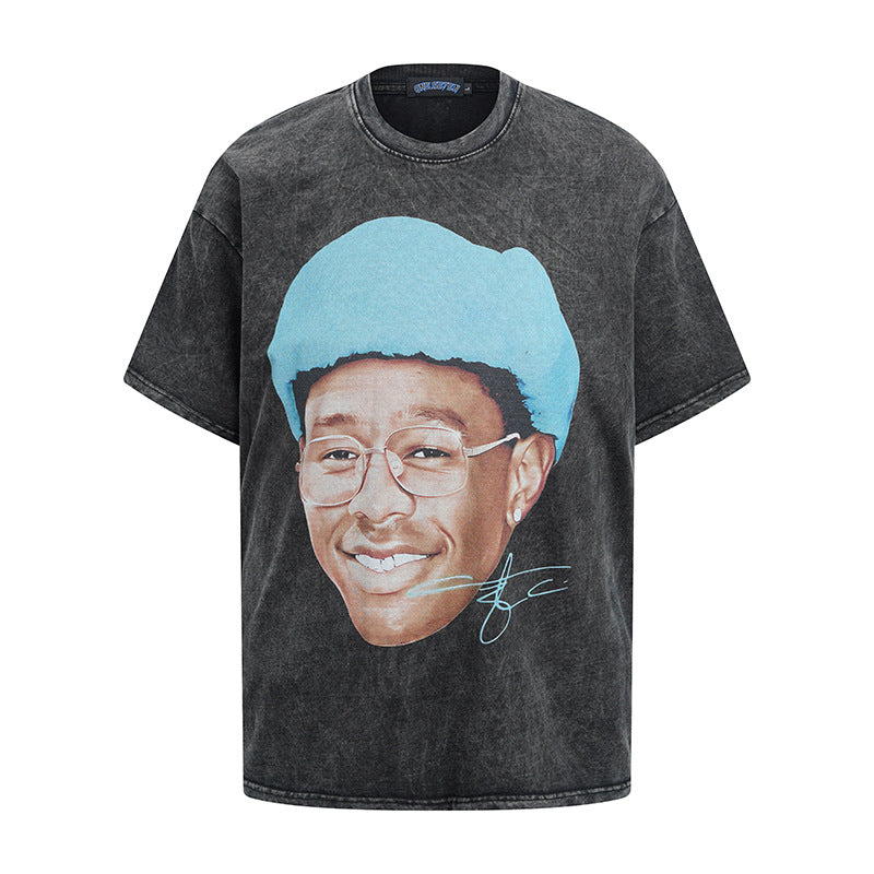 Hip hop clothing new york summer vintage hip hop print t-shirt short sleeve