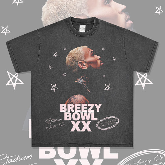 New york hip hop shop vintage hip hop Chris Brown print short sleeve t-shirt