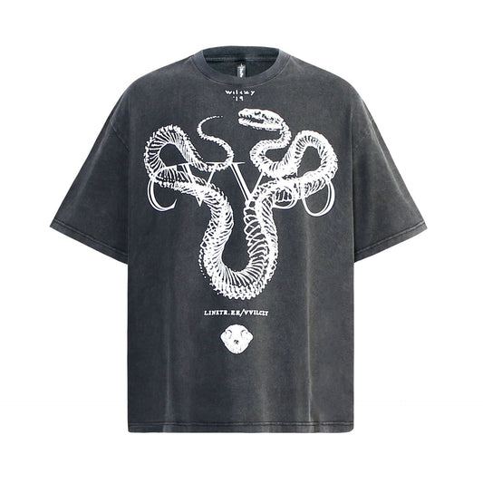 T shirt vintage usa summer python t-shirt short sleeve