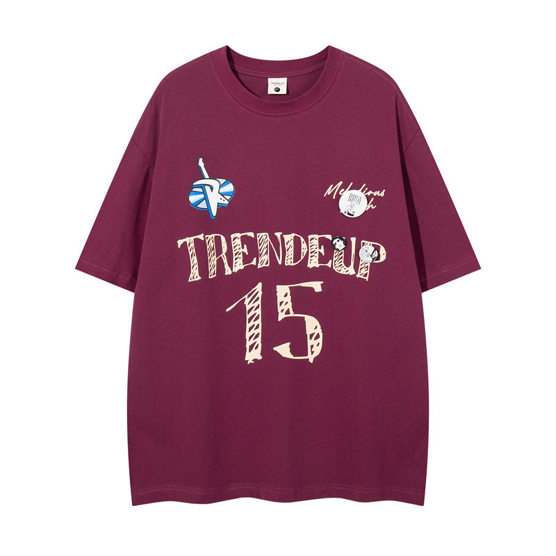 US drip outfits Summer Vintage Casual Loose Short Sleeve T-Shirts