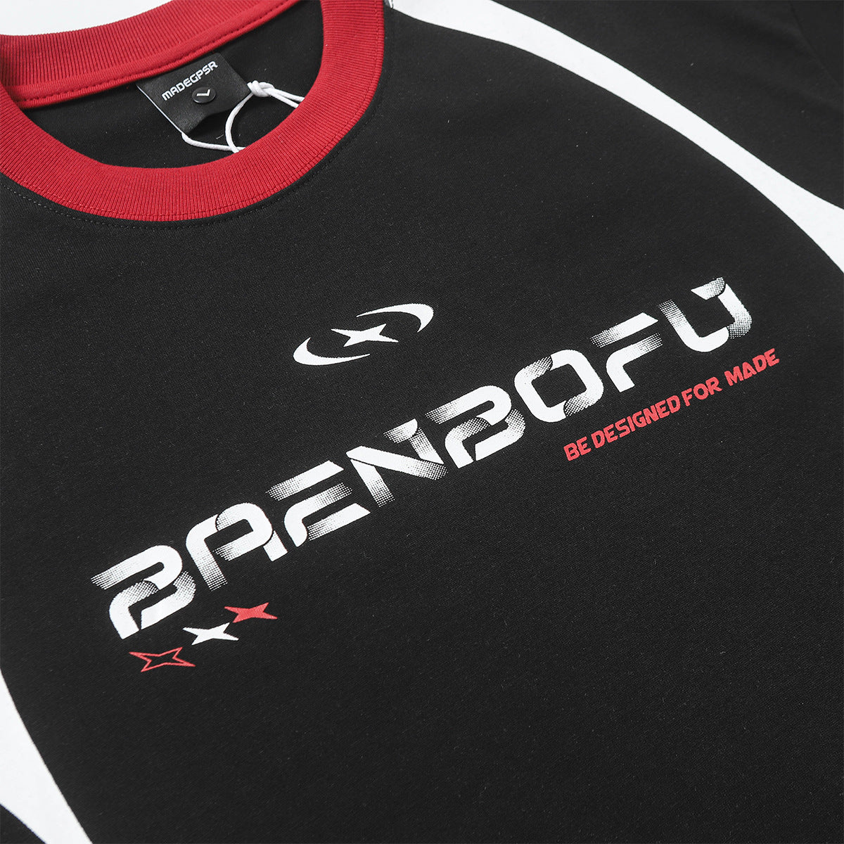 Hip Hop Clothing Summer Short Sleeve Sweatshirt Racing Suit Printed T-Shirt
