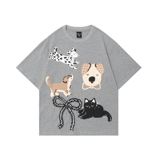 Camisetas streetwear Summer Vintage Casual Loose Short Sleeve T-Shirt