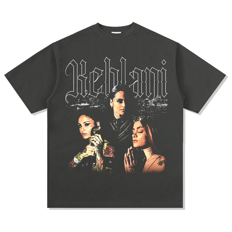New york hip hop shop vintage hip hop kehlani print short sleeve t-shirt