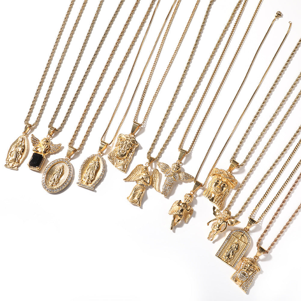Jewelry Hip Hop Angel Pendant Necklace Angel Pieces