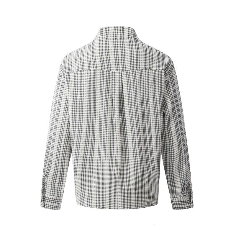 Camisas Retros Loose Casual Lapel Long Sleeve Shirt