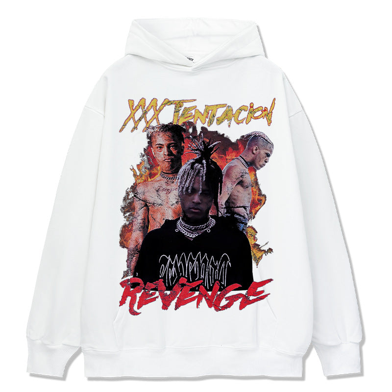 Marcas streetwear usa hip hop rap XXX TENTACION autumn/winter hooded sweater hoodie