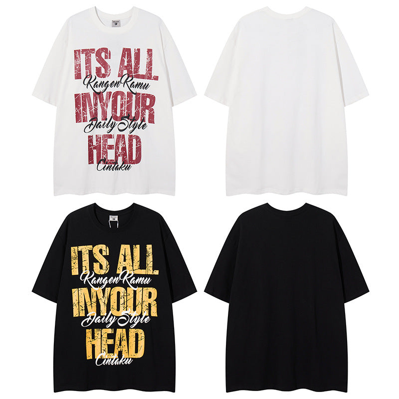 Nyc T Shirt Vintage Short Sleeve T-Shirt Summer Oversize Casual Top