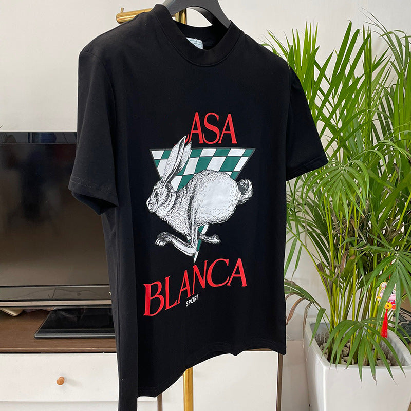 East Coast Shirts Summer Casual Print Crew Neck Short Sleeve T-Shirt Top
