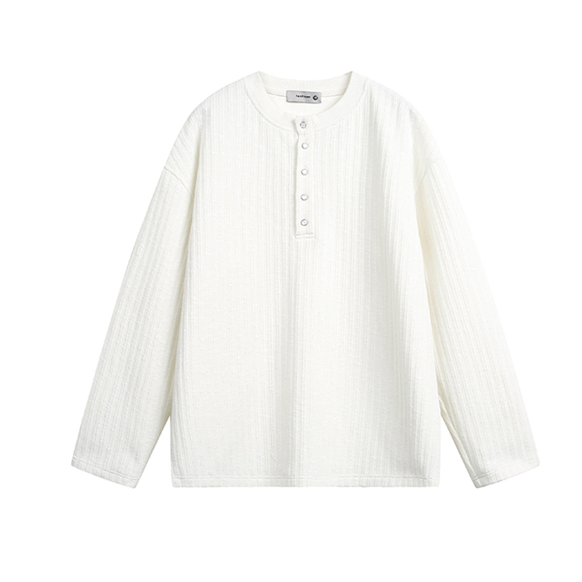 Unisex long-sleeved shirt autumcasual half-open collar