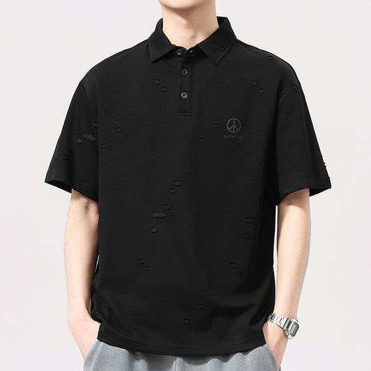 Men T-shirts Summer Short Sleeve Loose Top