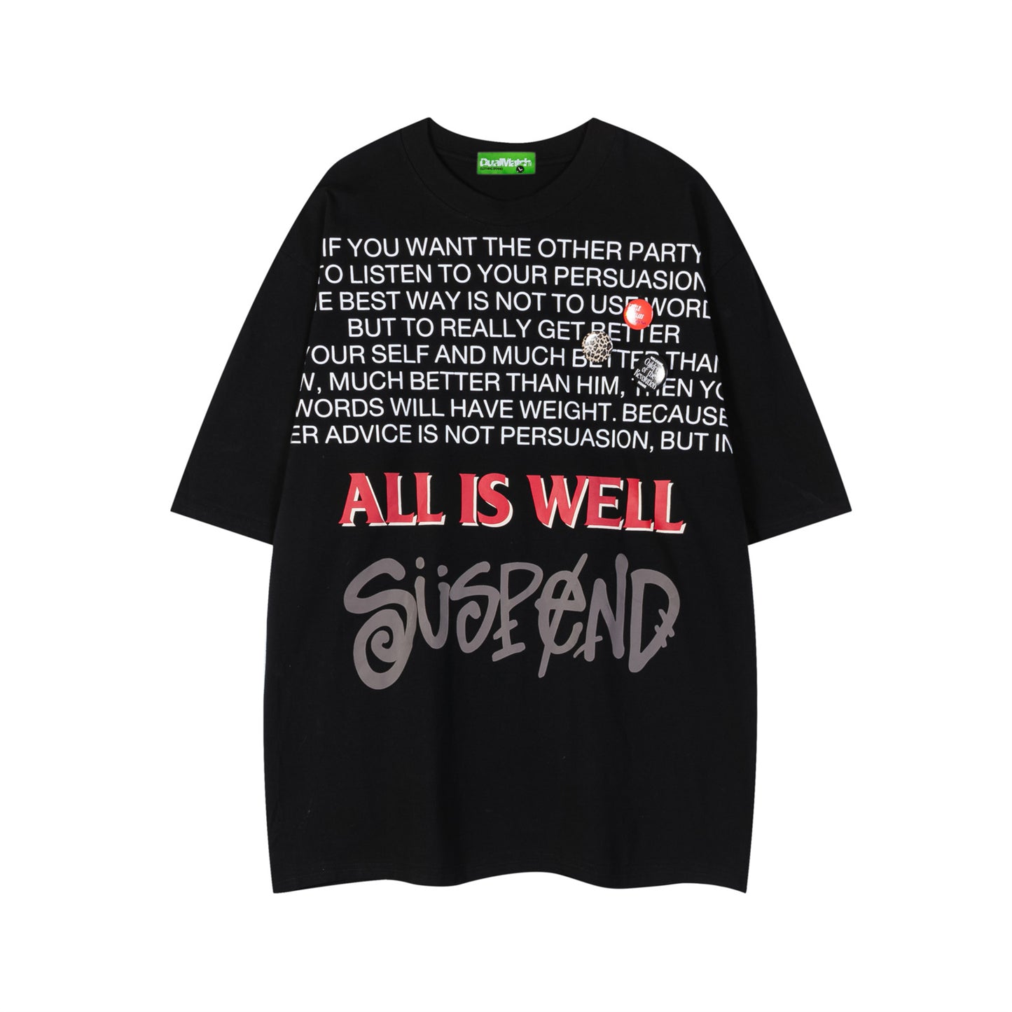 Vintage tarz t shirt vintage alphabet print badge short sleeve t-shirt