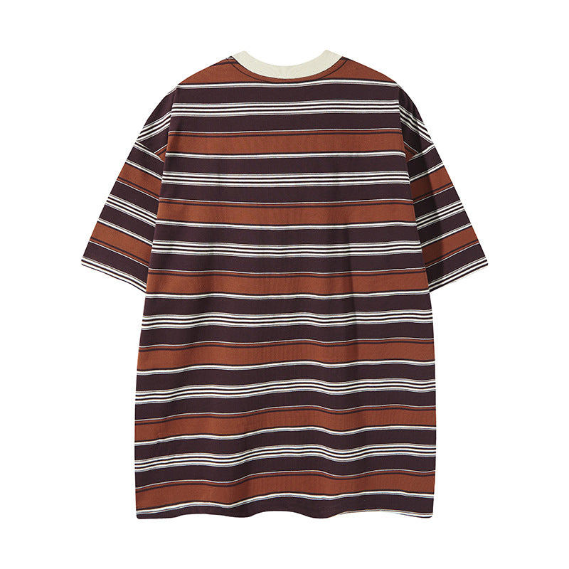Distorted vintage summer short-sleeved t-shirt loose casual top