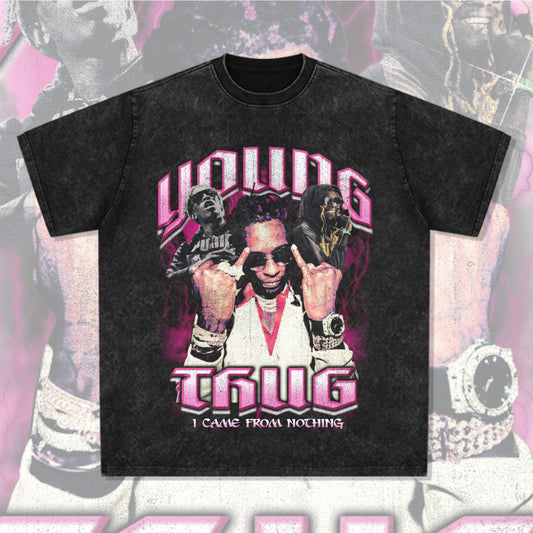 Cool t rapper young thug print short sleeve top