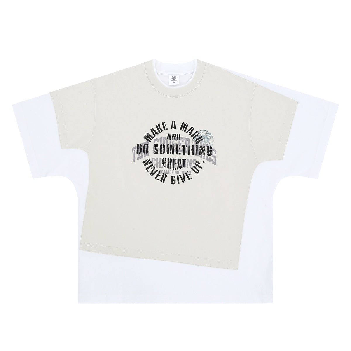 Vic Streetwear Summer Letter Print Short Sleeve T-Shirt
